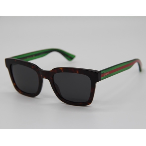 NEW GG0001SN 003 UNISEX SUNGLASSES GUCCI GG0001SN HAVANA GREEN - Picture 4 of 13